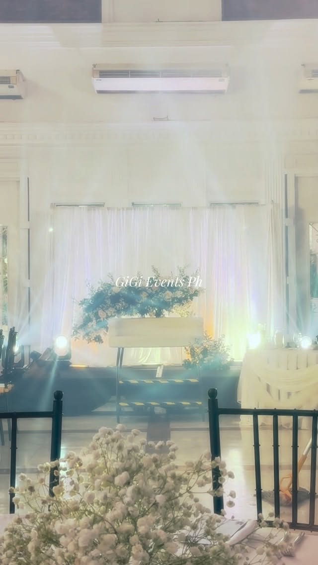 Elegant white venue styling by GiGi Events Ph